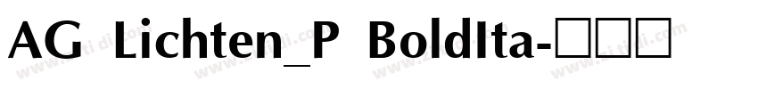 AG Lichten_P BoldIta字体转换